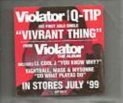Violator: Vivrant Thing PROMO MUSIC AUDIO CD DEF 354 Radio Edit Instrumental 2tk - Zdjęcie 1 z 1